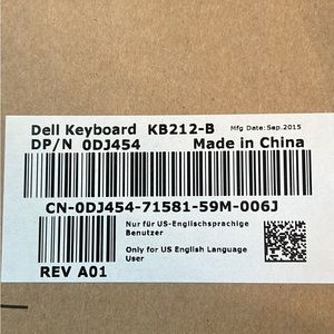 Dell computer keyboard and mouse